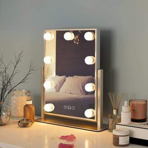 Hollywood Mirror Vanity Mirror with Lights, Touch Control 3 Colors Dimable, 360°
